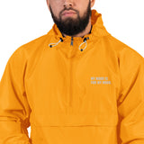 MY HOOD IS FOR MY HOOD - Embroidered Champion Packable Jacket (MULTIPLE COLORS)
