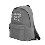 My Hood Has My Back - Embroidered Backpack