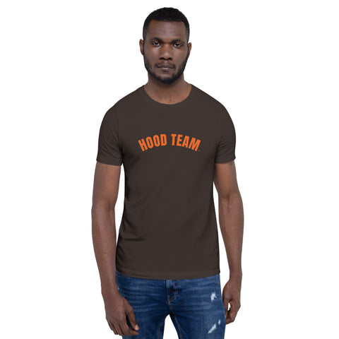 SALE!  HOOD TEAM - Short-Sleeve Unisex T-Shirt - BROWN (Small - XL)